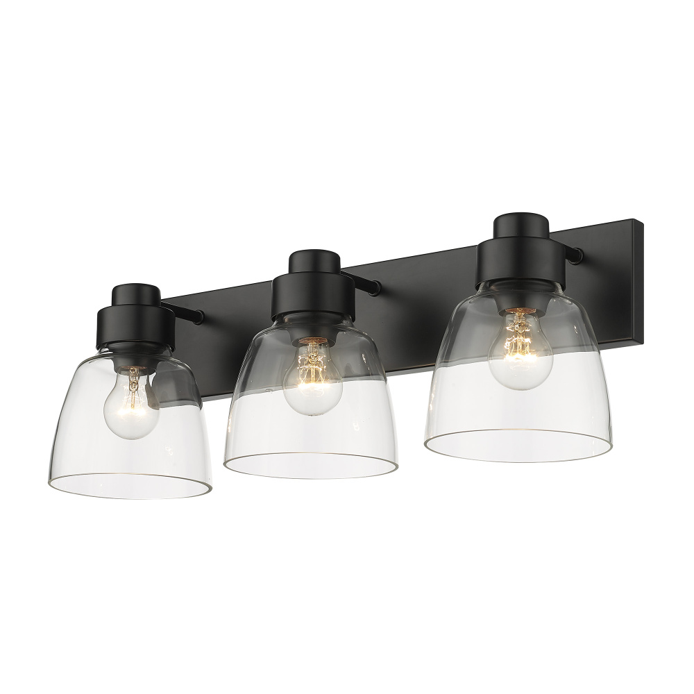Golden Lighting Remy 3-light Vanity in Matte Black